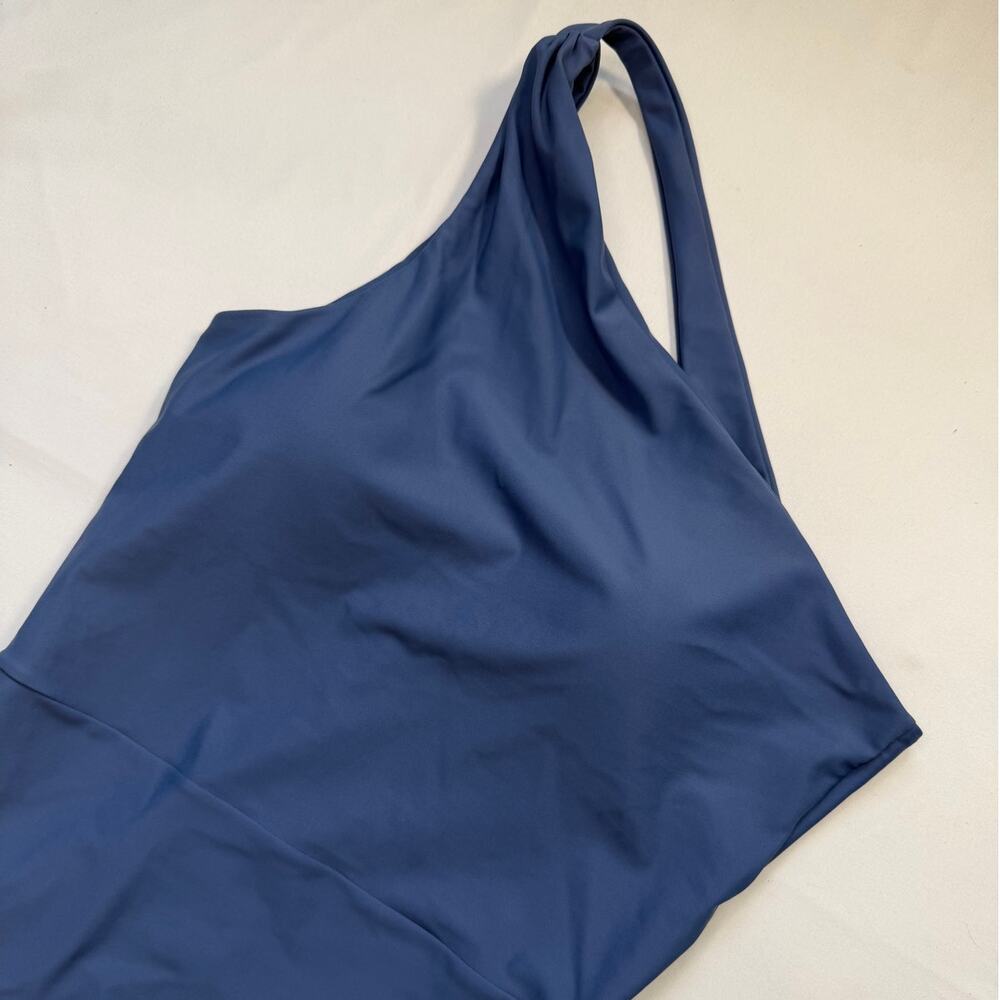 Summersalt Ruched Sidestroke One Shoulder Swimsuit Size 8 Blue One Piece - Picture 6 of 13